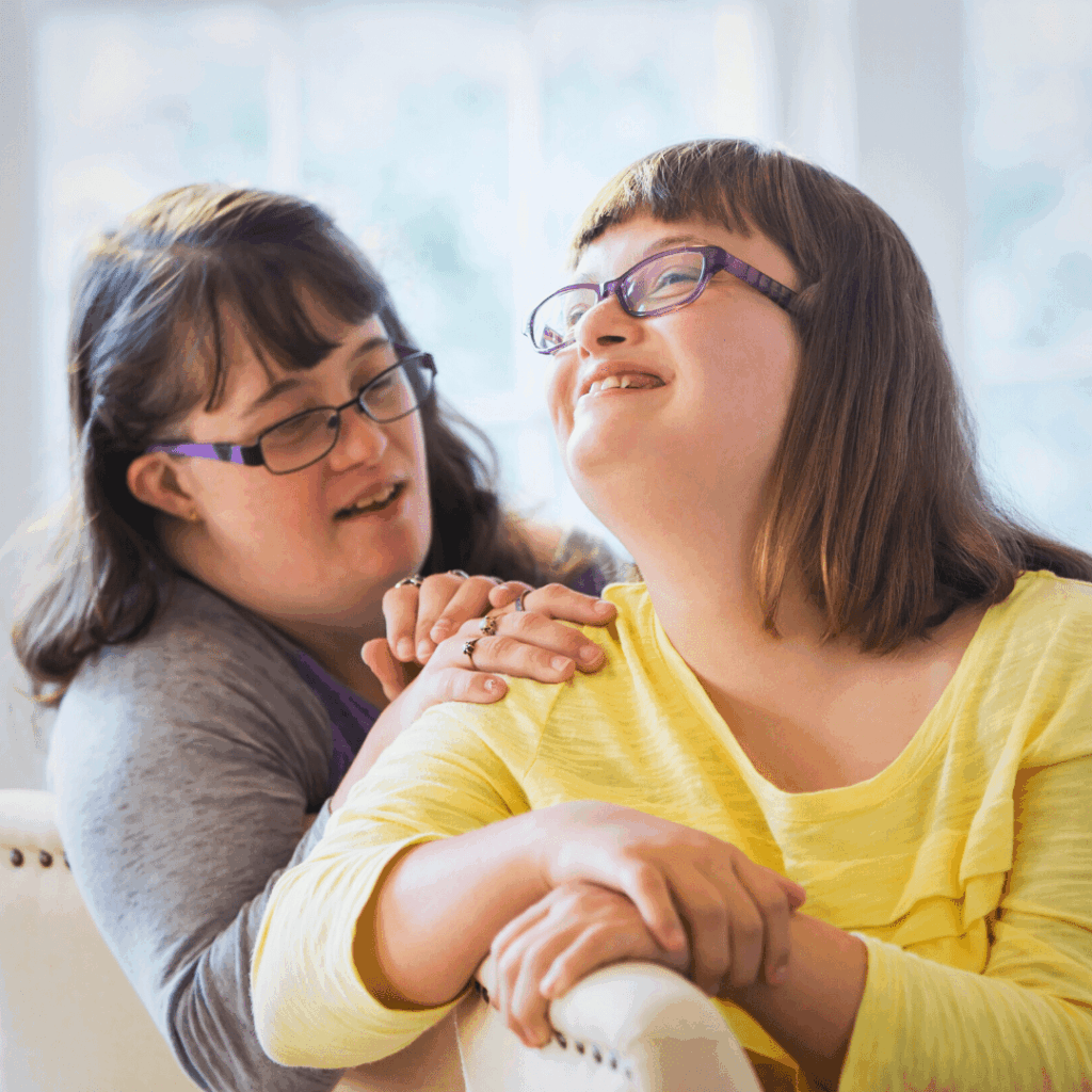 Picture of two women with Down syndrome.