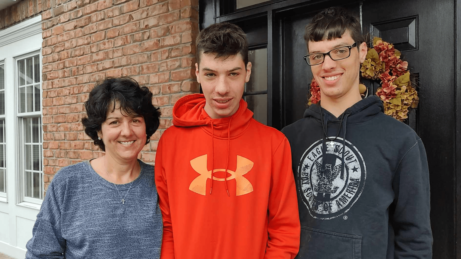From left to right: Kirsten Minor with her sons, Corey and Evan.