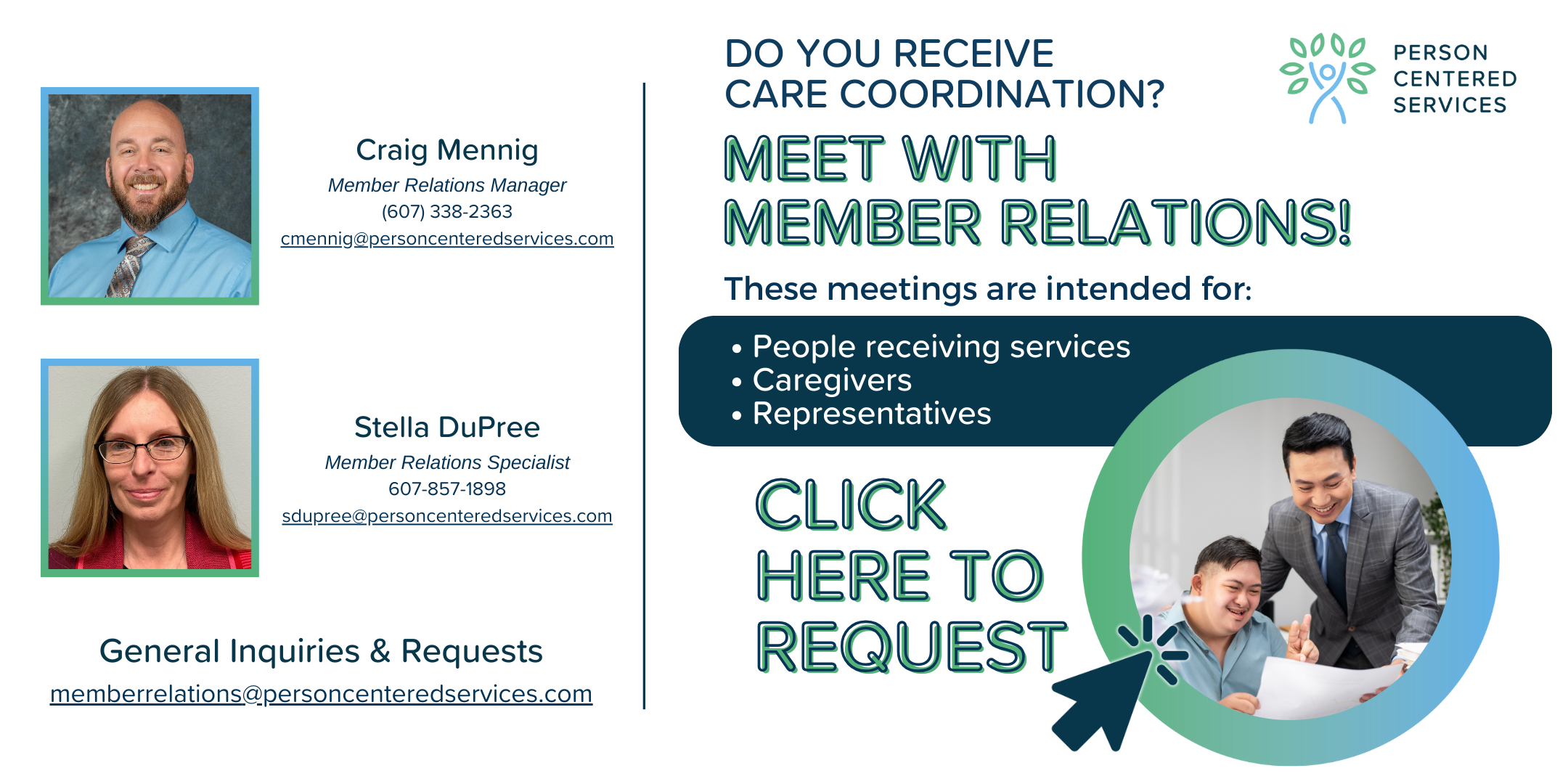 Click here to request a meeting with Member Relations.